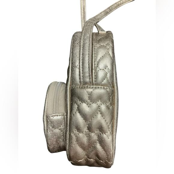 The Children Place Girl’s Gold Quilted Heart Crossbody Bag NWT - Picture 6 of 9